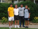 Coaches from left to right Coach Roger (Former Tahuichi player and staff coach), Coach Young, Coach Cajeta (Former Director of Coaching at Tahuichi), Coach Tirado.