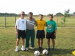 Coaches left to right Coach Young, Coach Modrano (Director of Coaching Tahuichi), Coach Tirado, Coach Johnny